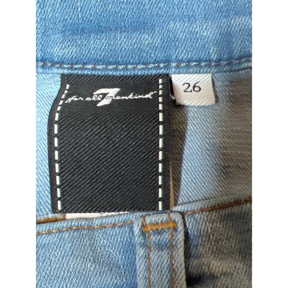 7 For All Mankind size 26 patch pocket jeans, flare leg mid rise Boho casual - Picture 7 of 8